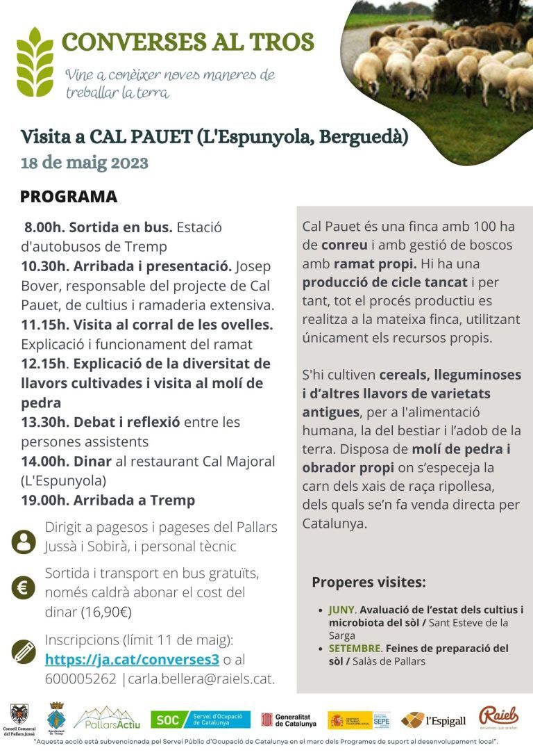 El cicle de visites “Converses al tros” continua a Cal Pauet (l’Espunyola, Berguedà)